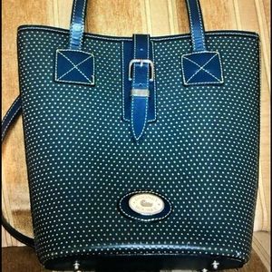Dooney & Bourke Blue/Yellow Cabriolet Bucket Bag